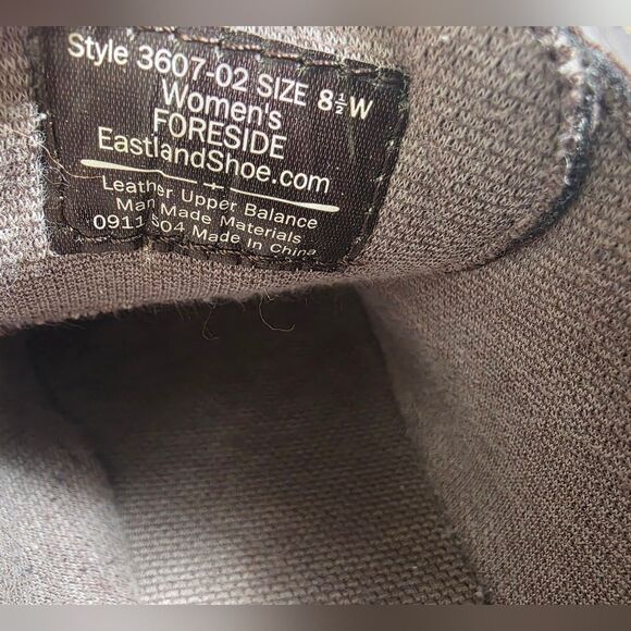 Eastland Foreside Women's Brown Leather Lace Up Oxford Heeled Shoe 8.5W - Picture 2 of 12